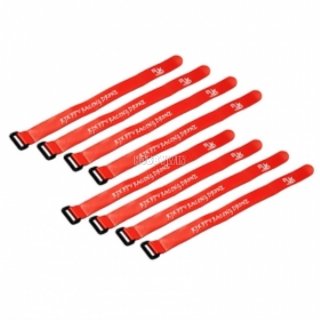 Non-Slip Silicone Battery Strap 300x20mm Orange 8pcs