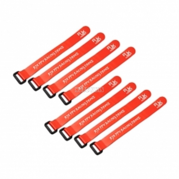 Non-Slip Silicone Battery Strap 200x20mm Orange 8pcs