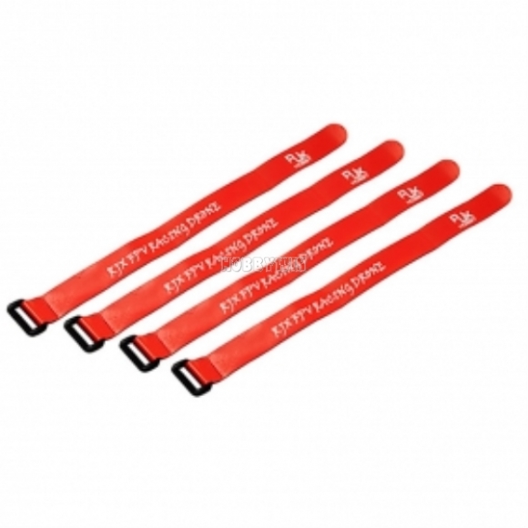 Non-Slip Silicone Battery Strap 300x20mm Orange 4pcs