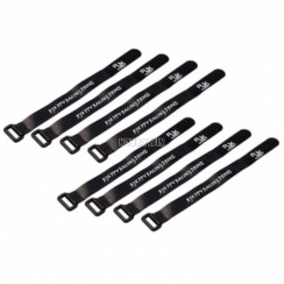 Non-Slip Silicone Battery Strap 250x20mm Black 8pcs