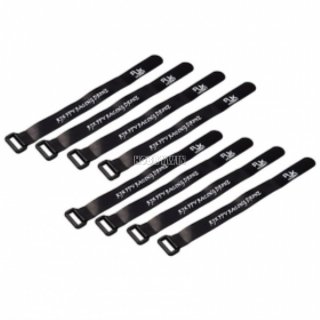 Non-Slip Silicone Battery Strap 300x20mm Black 8pcs