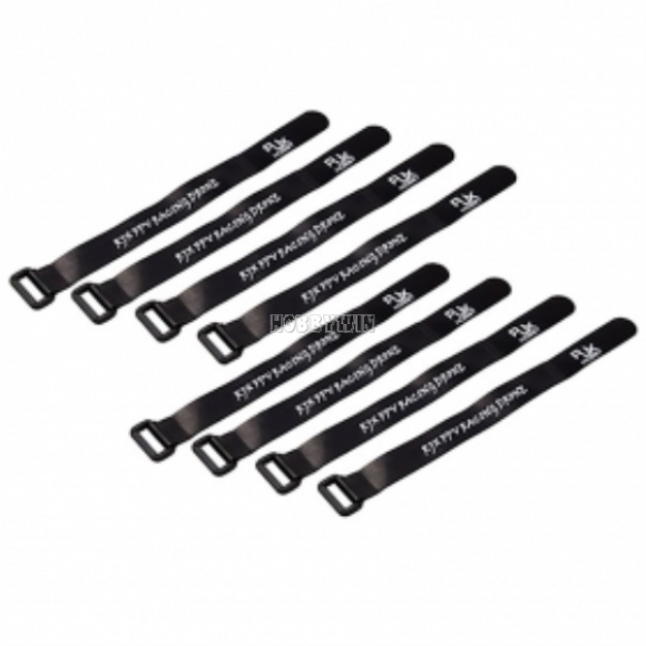 Non-Slip Silicone Battery Strap 300x20mm Black 8pcs