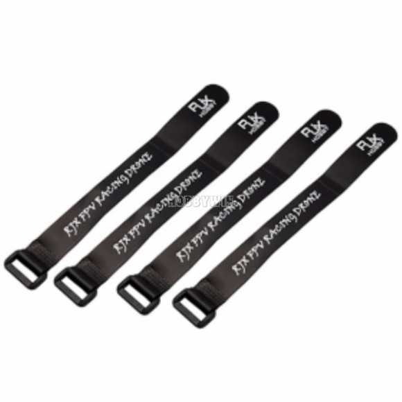 Non-Slip Silicone Battery Strap 200x20mm Black 4pcs