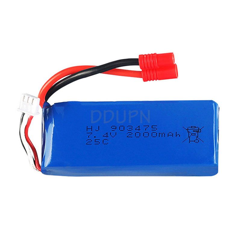 7.4V 2S 2000mAh 25C LiPO Battery Banana plug