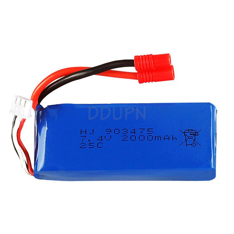 7.4V 2S 2000mAh 25C LiPO Battery Banana plug