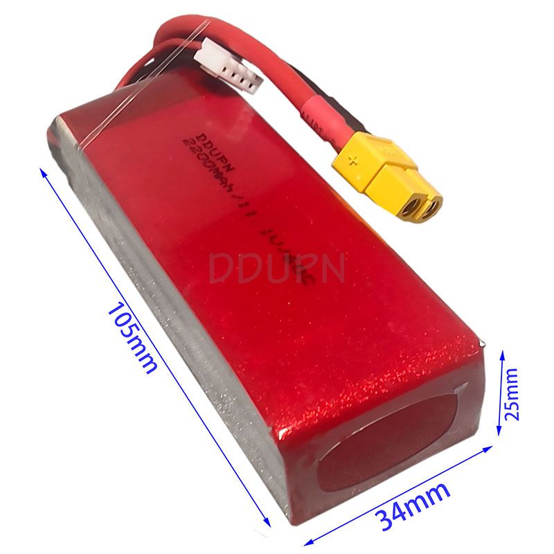 11.1V 3S 2200mAh 65C LiPO Battery XT60 plug
