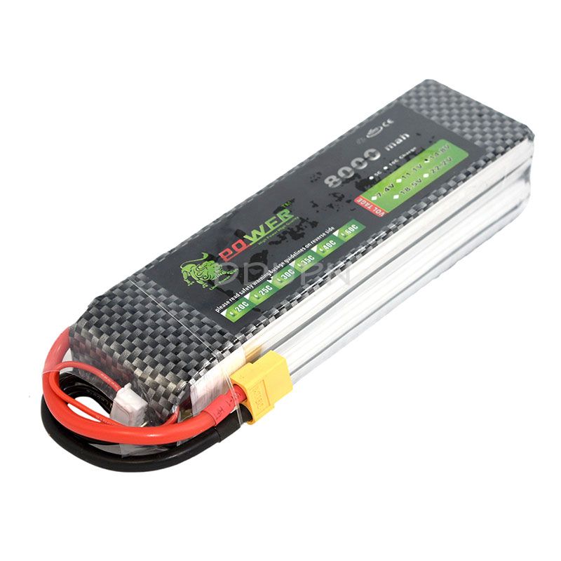 14.8V 4S 8000mAh 35C LiPO Battery XT60 Plug