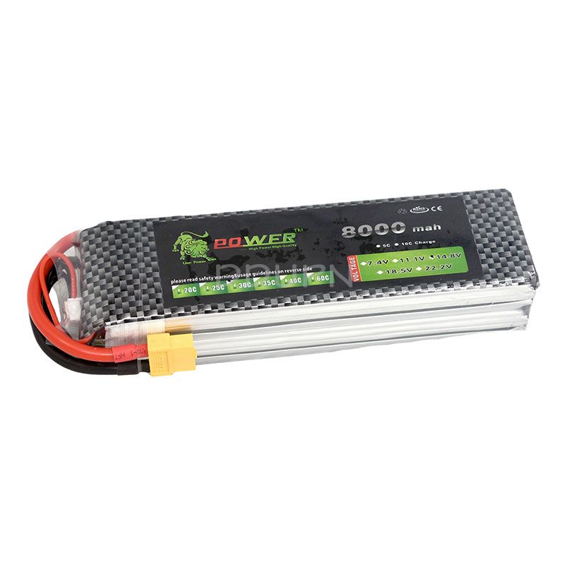 14.8V 4S 8000mAh 35C LiPO Battery XT60 Plug