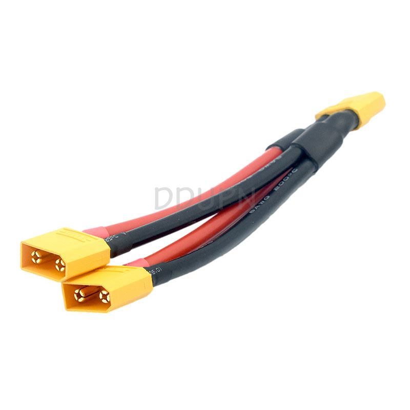 XT90 Plug Parallel Connection Cable 8awg Wire 1 female + 2 male